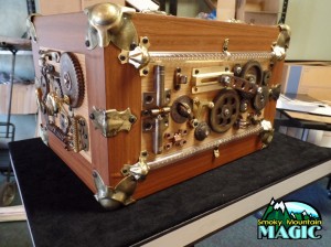 Jarrett Machine ~ Steampunk ~ "wind up" mechanism, electrical *spark* and moving gears